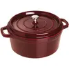 Image de STAUB Cocotte en Fonte Émaillée avec Couvercle, Tous feux dont induction, 5 à 7 personnes, Ronde, 28 cm, 6,70 L, 7,7 kg, Grenadine