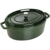 Image de STAUB Cocotte en Fonte, Ovale, Ø 33 cm, 6,7 L, Vert/Basilic