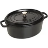 Image de STAUB Cocotte en fonte, faitout tous feux dont induction, ovale, 41 cm, 12 L, Made in France, noir