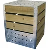Image de Composteur de jardin 470L   Bois classe 3 autoclave & acier galvanisé   Avec couvercle et trappe de récupération   Aération optimisée   Fabrication française - 020220