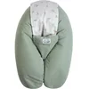 Image de Tinéo - Coussin De Grossesse - Coussin d'allaitement Multifonctions Multirelax Éponge - Déhoussable - Fabriqué en France - 78 cm x 44 cm (Vert Sauge)