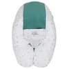 Image de Tinéo - Coussin De Grossesse - Coussin d'allaitement Multifonctions Multirelax Éponge - Déhoussable - Fabriqué en France - 78 cm x 44 cm (Vert/Pois)