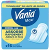 Image de VANIA Maxi Confort Serviettes hygiéniques avec ailettes (Absorption Normal+, Parfum léger)   16 serviettes