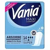 Image de Vania   Serviettes Hygiéniques Maxi Super Fresh (14 pièces)   Serviettes à absorption rapide haute tolérance   Protection périodique avec forme anatomique et 4 barrières protectrices