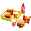 Image de Jouets Ecoiffier   957 - Plateau Hamburger 100 % Chef   Imitations d'aliments pour enfants   Dès 18 mois   Fabriqué en France, Noir