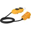 Image de Brennenstuhl Rallonge adaptateur avec bloc 4 prises à clapet, fiche différentielle 30mA et 2m de câble (IP44), Fabrication Française