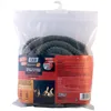 Image de GEB Propfeu Tresse ronde extensible en fibre de verre pour étanchéité réfractaire des vitres d'insert de cheminée - Diamètre Ø 12 à 11mm - Sachet de 5m de long