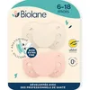 Image de BIOLANE - Tétines Anatomiques 6-18 Mois - Sucettes Beige & Verte