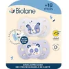 Image de BIOLANE - Tétines Anatomiques Animaux 18 Mois+ - Sucettes Lilas Bicolore