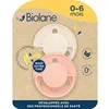 Image de BIOLANE - Tétines Rondes 0-6 Mois - Sucettes extra-fines - Rose & Beige