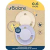 Image de BIOLANE - Tétines Rondes 0-6 Mois - Sucettes extra-fines - Lilas & Beige