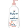 Image de BIOLANE - Lait de toilette 750ml - Bébé - Nettoie Visage, Corps et Siège - Sans Rinçage - Doux et Apaisant - 99% d'origine naturelle - Fabriqué en France