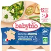 Image de Babybio   Bonne Nuit   Assiette Brocoli Haricots Verts de Vendée Riz 230g   12+ Mois   Lot de 1