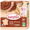 Image de BABYBIO Gourde semoule cacao 4x85g