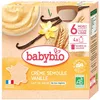 Image de Babybio Gourde Crème Semoule Vanille 6+ Mois 340 g