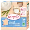 Image de Babybio brassé nature sucré dès 6 mois 4 gourdes x 85g (Lot de 4)