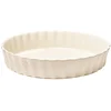 Image de Emile Henry Plat à Tarte 24,5 cm   Céramique Haute Résistance Beige Argile   Cuisson Homogène et Tarte Dorée à Coeur   Fabriqué en France