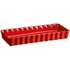Image de Emile Henry EH346034 Tourtière Rectangulaire Longue, Céramique, Rouge Grand Cru, 36, 5 x 15 x 5 cm
