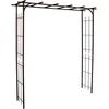 Image de Arche de Jardin Pergola Noir Charbon - Support Plantes Grimpantes et Décoration Extérieure, Acier Robuste Résistant UV et Gel, Fabrication Française, Montage Facile