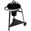Image de Somagic Barbecue Charbon de Bois avec Cuve et Couvercle de Cuisson en Acier Émaillé sur Chariot, 60. 5cm x 98cm