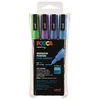 Image de POSCA Set de 4 Marqueurs PC3ML Pte conique fine en plastique Assorti Pailleté