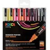 Image de Posca Marqueur Pc5m à Pointe Moyenne Couleur Chaude 8 Unités