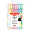 Image de Mitsubishi Pencil - 8 Stylos Rollers Encre Gel - Uni-Ball Signo - Stylos Couleurs Pastel - Pointe 0,7 mm - Écriture Medium - Rollers Fantaisie pour Loisirs Créatifs et Carterie