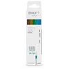 Image de Emott - Uni Ball - Uni Mitsubishi Pencil - Pochette de 5 Feutres Island Colors - Pour Écrire, Dessiner, Tracer avec Style ! - Pointe Fine 0,4 mm - Vert, Bleu Ciel, Bleu Turquoise, Jaune Fonce, Marron