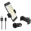 Image de OFFICE DEPOT T NB TNB - Pack Support ET Chargeur Allume-Cigare 2 USB 3 en 1 Universel - Noir