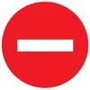 Image de Novap 4060101 Panneau de Signalisation sens interdit, Blanc et Rouge