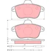 Image de TRW Jeu de garnitures de frein, frein à disque GDB1085 Compatible avec: ALPINE A610, CITROËN XM, XM, XM Break, XM Break