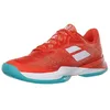 Image de Babolat Chaussures de tennis Jet Mach 3 All Court pour femme, rouge Fiesta (pointure femme 6,5)