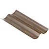 Image de GOBEL - Plaque à 2 Baguettes Perforée - 38 x 16 x 2,2 cm - Acier - Revêtement Antiadhérent Bicouche Garanti sans PFAS - Qualité Professionnelle   Fabriqué en France