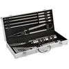 Image de Cook’in Garden - Ensemble Complet d’Ustensiles Inox pour Barbecue et Plancha, Set avec Spatule, Pince, Fourchette, 4 Pics, Salière et Poivrière, Accessoires Cuisine Extérieure Terrasse Jardin