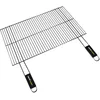 Image de Cook’in Garden - Grille Chromée, Dimensions 67 × 40 cm, Résistante aux Hautes Températures et Flammes, Manche Soft Touch Confortable, Grille Barbecue Extérieur Compatible Multi-Marques