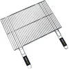 Image de Cook’in Garden - Grille Double Rectangulaire, Dimensions 40 × 30 cm, Résistante aux Flammes et Hautes Températures, Manche Soft Touch, Grille Barbecue Extérieur Compatible Multi-Marques
