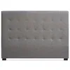 Image de Menzzo Tête de lit Luxor 160 cm   Tissu Taupe capitonné   Design Chic Contemporain   Tête de lit rembourrée pour lit Double   L160 x P8 x H120 cm