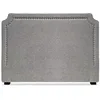 Image de Menzzo Tête de Lit Milana 160 cm Tissu Taupe, Design Moderne et Confortable, Structure Robuste pour Lit Queen/Double