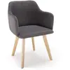 Image de Menzzo Chaise Style scandinave Candy Tissu Gris Foncé