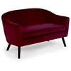 Image de Menzzo Canapé 2 Places Savoy en Velours côtelé Bordeaux   Canapé scandinave Confortable   L129 x P73 x H79 cm