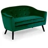 Image de Menzzo Canapé 2 Places Savoy Velours Vert   Canapé Scandinave Compact L129 cm avec Dossier Capitonné   Canapé Design Moderne Confortable pour Petit Salon