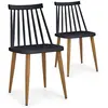 Image de Menzzo Lot de 2 chaises scandinaves Houlgate Noir