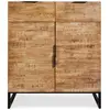 Image de Menzzo Commode PANARA Chêne Clair   Meuble de Rangement 2 Tiroirs + 2 Portes Battantes   Commode Design Moderne pour Chambre, Salon ou Bureau Style Contemporain