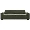 Image de Menzzo Canapé Convertible Clic-Clac 3 Places Roger en Velours Côtelé Vert   Canapé Lit 2 Places avec Dossier Rabattable   Design Moderne et Confortable pour Salon   L230 x P94 x H75 cm