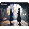 Image de Konix Mercredi Tapis de Souris Gaming 32 x 27 cm - Surface Microfibre antidérapante - Caoutchouc - Motif Duel Enid Sinclair - Noir