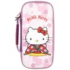 Image de Konix Hello Kitty Housse de Protection et Transport Console Nintendo Switch 2 - Filet Rangement Accessoires - 8 Compartiments Jeux - Motif 3D - Rose