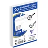 Image de Clairefontaine 7699C - Combiné de 20 Enveloppes Blanches 90x140mm Auto-Adhésives 90g/m² + 20 Cartes Bristol Blanches 82x128mm 220g/m²