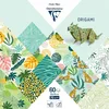Image de Clairefontaine 95353C - 60 Feuilles de Papier Origami 70g/m², Format 15x15cm, 30 Motifs Colorés Assortis (2 feuilles par motif), Loisirs Créatifs Adultes et Enfants, Collection Fraîcheur Exotique