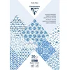 Image de Clairefontaine 95544C - Bloc de 20 Feuilles à Motifs Shibori Floral Format A4 (21x29,7cm) 160g/m² + 2 planches d'étiquettes à découper + Idée Créative - Papier Scrapbooking Loisirs Créatifs