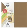 Image de Clairefontaine 95739C - Lot 5 Feuilles de Papiers Unis A Découper 210g/m² 30,5x30,5 cm - Kraft, Ivoire, Vert bourgeon, Caramel et Natura Assortis - Loisirs Créatifs - Compaptibles Machines De Découpe